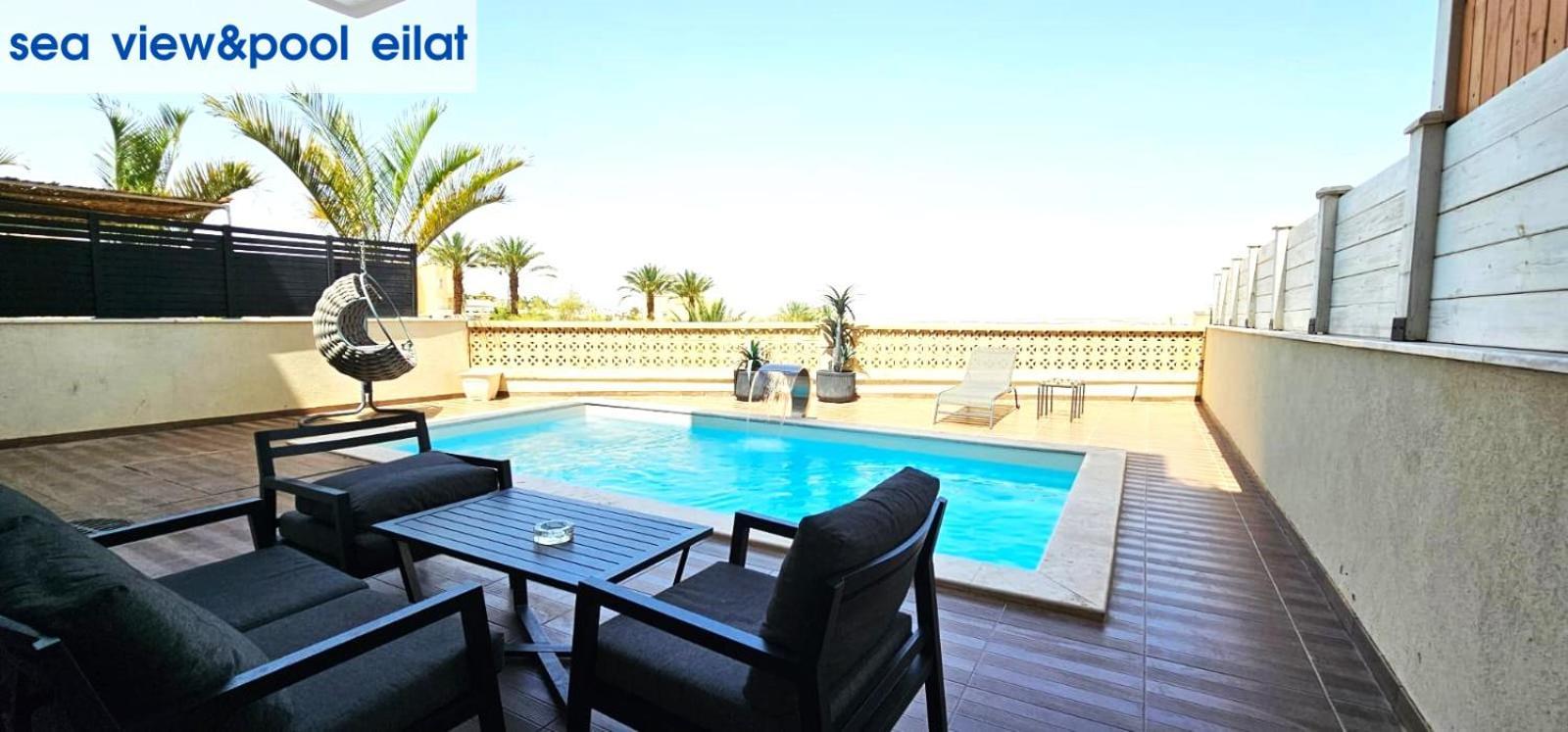 Appartamento Sea View & Pool Eilat Esterno foto